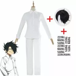 Cosplay&ware The Promised Neverland Cosplay Costume Emma Norman Ray Adult White Student Uniform Shirt Skirt Anime Wig Tattoo Stickers -Zentai shop online The Promised Neverland Cosplay Costume Emma Norman Ray Adult White Student Uniform Shirt skirt Anime Cosplay 1.jpg 640x640q80 1.jpg 1