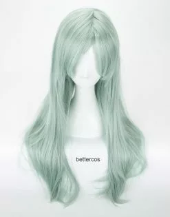 Cosplay&ware The Seven Deadly Sins Elizabeth Cosplay Wig Long Light Gray Green Heat Resistant Synthetic Hair & Cap