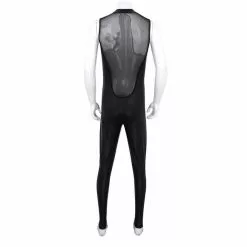 Tiaobug Adult Black Wetlook Patent Leather Sheer Mesh Splice Zipper Crotch Leotard Bodysuit Men Jumpsuit Zentai Club Costume -Zentai shop online TiaoBug Adult Black Wetlook Patent Leather Sheer Mesh Splice Zipper Crotch Leotard Bodysuit Men Jumpsuit Zentai 2.jpg 640x640q80 2.jpg 2