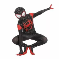 Cosplay&ware Title Kids Spider-man Tights Clothes Little Black Spider Jumpsuits Anime Cosplay Costume
