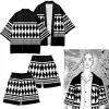 COSREA Tokyo Revengers Kimono Anime Black White Cloaks Tops Hanagaki Takemichi Ken Ryuguji Streetwear Short Sleeve Coats Shorts Set