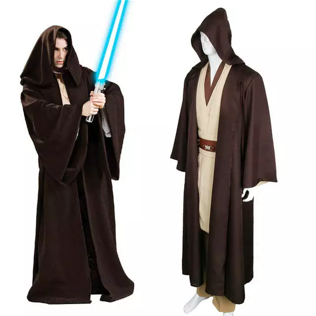 Takerlama Unisex Halloween Jedi Sith Knight Cloak Cosplay Adult Kids Hooded Robe Cape Costume 1 Takerlama Unisex Halloween Jedi Sith Knight Cloak Cosplay Adult Kids Hooded Robe Cape Costume