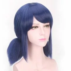 Vevefhuang Wigs Peluca Marinette Girls Women Cosplay Double Ponytail Braids Short Straight Blue Hair -Zentai shop online VEVEFHUANG LB Wigs Peluca Marinette Girls Women Cosplay Double Ponytail Braids Short Straight Blue Hair 2.jpg 640x640q80 2.jpg 2