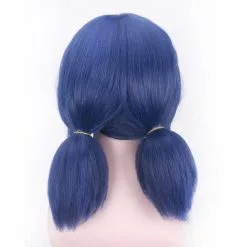 Vevefhuang Wigs Peluca Marinette Girls Women Cosplay Double Ponytail Braids Short Straight Blue Hair -Zentai shop online VEVEFHUANG LB Wigs Peluca Marinette Girls Women Cosplay Double Ponytail Braids Short Straight Blue Hair 4.jpg 640x640q80 4.jpg 4