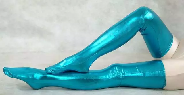 Cosplay&ware Woman Pink Shiny Metallic Sexy Thigh High Socks Fetish Unisex Zentai Suit Classic Halloween Costumes 2 Cosplay&ware Woman Pink Shiny Metallic Sexy Thigh High Socks Fetish Unisex Zentai Suit Classic Halloween Costumes - Image 2