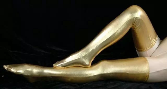 Cosplay&ware Woman Pink Shiny Metallic Sexy Thigh High Socks Fetish Unisex Zentai Suit Classic Halloween Costumes 5 Cosplay&ware Woman Pink Shiny Metallic Sexy Thigh High Socks Fetish Unisex Zentai Suit Classic Halloween Costumes - Image 5