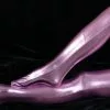 Cosplay&ware Woman Pink Shiny Metallic Sexy Thigh High Socks Fetish Unisex Zentai Suit Classic Halloween Costumes