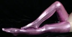 Cosplay&ware Woman Pink Shiny Metallic Sexy Thigh High Socks Fetish Unisex Zentai Suit Classic Halloween Costumes