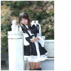 Cosplay&ware Women Maid Outfit Anime Long Dress Black And White Apron Lolita Dresses Men Cafe Costume Cosplay Mucama -Zentai shop online Women Maid Outfit Anime Long Dress Black and White Apron Dress Lolita Dresses Men Cafe Costume 2.jpg 640x640q80 2.jpg 2