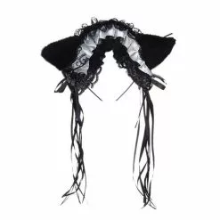 Cosplay&ware Women Ruffles Lace Headband Plush Cat Ears Ribbon Bell Lolita Cosplay Hair Hoop -Zentai shop online Women Ruffles Lace Headband Plush Cat Ears Ribbon Bell Lolita Cosplay Hair Hoop 4.jpg 640x640q80 4.jpg 4