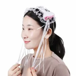 Cosplay&ware Women Ruffles Lace Headband Plush Cat Ears Ribbon Golden Bell Tassels Decor Lolita Cosplay Hair Hoop Lovely Pointed Fluffy -Zentai shop online Women Ruffles Lace Headband Plush Cat Ears Ribbon Golden Bell Tassels Decor Lolita Cosplay Hair Hoop 4.jpg 640x640q80 4.jpg 4