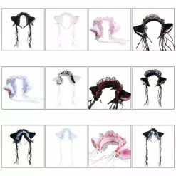 Cosplay&ware Women Ruffles Lace Headband Plush Cat Ears Ribbon Golden Bell Tassels Decor Lolita Cosplay Hair Hoop Lovely Pointed Fluffy -Zentai shop online Women Ruffles Lace Headband Plush Cat Ears Ribbon Golden Bell Tassels Decor Lolita Cosplay Hair Hoop 5.jpg 640x640q80 5.jpg 5