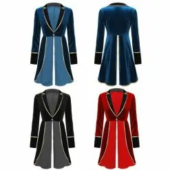 Inlzdz Womens Adult Circus Ringmaster Costume Long Sleeve Jacket Coat Christmas Halloween Carnival Cosplay Festival Rave Outfit -Zentai shop online Womens Adult Circus Ringmaster Costume Long Sleeve Blazers Jacket Coat Christmas Halloween Carnival Cosplay Festival Rave.jpg 640x640q80.jpg