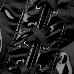 IEFiEL Womens Wetlook Sexy Clubwear Costume Faux Leather Lace Zip Front Steampunk Gothic Trainer Underbust Corset Bustier -Zentai shop online Womens Wetlook Sexy Clubwear Costume Faux Leather Lace Up Zip Up Front Steampunk Gothic Wasit Trainer 2.jpg 640x640q80 2.jpg 2