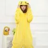 IFLIFE Yellow Cartoon Adult Kigurumi Onesie Women Animal Costume Fancy Soft Anime Cosplay Onepiece Winter Jumpsuit