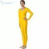 Cosplay&ware Yellow Lycra Headless Zentai Suit Spandex Full Body Skin Tight Jumpsuit Unitard Dancewear Bodysuit Costumes For Women
