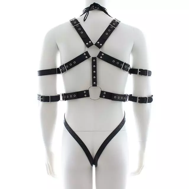 Cosplay&ware Yizyif Sexy Body Chest Harness Men Arm Bondage Of Pu Leather Cock Punk Ring Harajuku Goth Dance Nightclub 3 Cosplay&ware Yizyif Sexy Body Chest Harness Men Arm Bondage Of Pu Leather Cock Punk Ring Harajuku Goth Dance Nightclub - Image 3