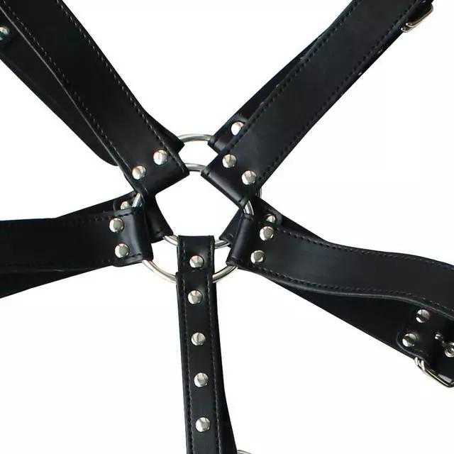 Cosplay&ware Yizyif Sexy Body Chest Harness Men Arm Bondage Of Pu Leather Cock Punk Ring Harajuku Goth Dance Nightclub 5 Cosplay&ware Yizyif Sexy Body Chest Harness Men Arm Bondage Of Pu Leather Cock Punk Ring Harajuku Goth Dance Nightclub - Image 5