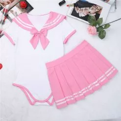 Yizyif Sexy Cosplay Abdl Adult Baby Romper Women Skirt Suit Schoolgirl Uniform Anime Role Play Costume