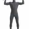 Cosplay&ware Custom Adult Full Body Spandex Lycra Zentai Suit Sliver Black Tight Suits Pure Color Halloween Party Unitard