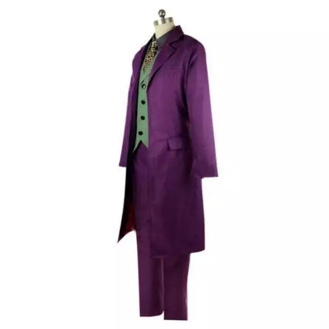 Cosplay&ware High-quality Cosplay Suit Halloween Mens Movie The Dark Knight Joker Costume Purple Jacket Full Sets 4 Cosplay&ware High-quality Cosplay Suit Halloween Mens Movie The Dark Knight Joker Costume Purple Jacket Full Sets - Image 4