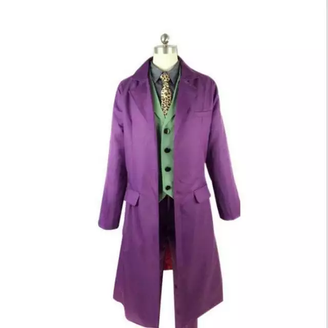 Cosplay&ware High-quality Cosplay Suit Halloween Mens Movie The Dark Knight Joker Costume Purple Jacket Full Sets 3 Cosplay&ware High-quality Cosplay Suit Halloween Mens Movie The Dark Knight Joker Costume Purple Jacket Full Sets - Image 3