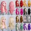 Cosplay&ware Curly Wavy Wigs – Long Straight Cosplay Synthetic Heat Resistant Full Hair